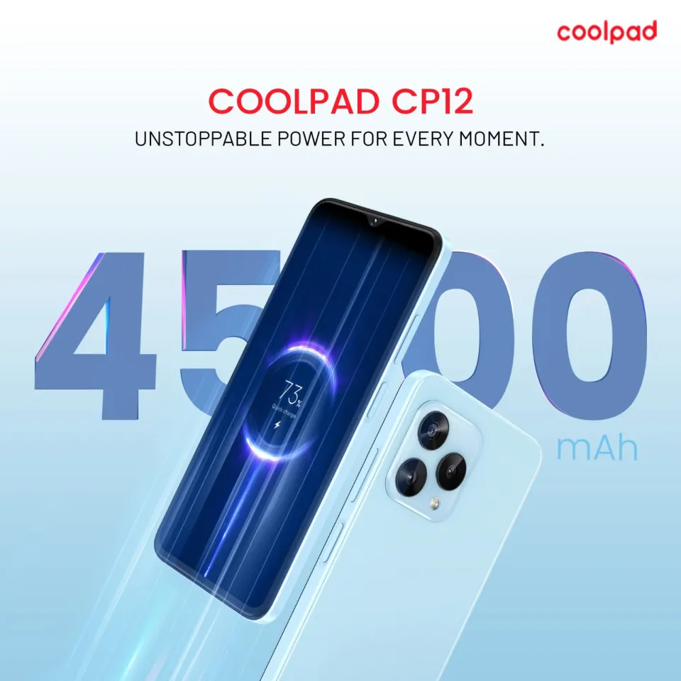Coolpad CP12 Smartphone – 6.52” HD+ Display, 8GB RAM (4+4), 128GB