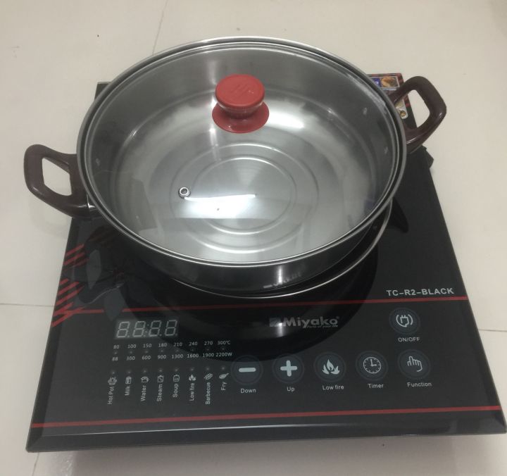 Miyako%20Induction%20Cooker%20TC-R2%20Black%20With%2028cm%20Steel%20Karai%20Free%20-%20Image%203