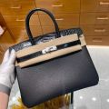 The first layer of cowhide platinum bag, touch crocodile skin, togo calfskin women's bag, genuine leather large-capacity handbag. 