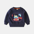 Children's sweatshirt 2021 new boys' digging truck printed sweatshirt baby pullover sports top tide one piece dropshipping.