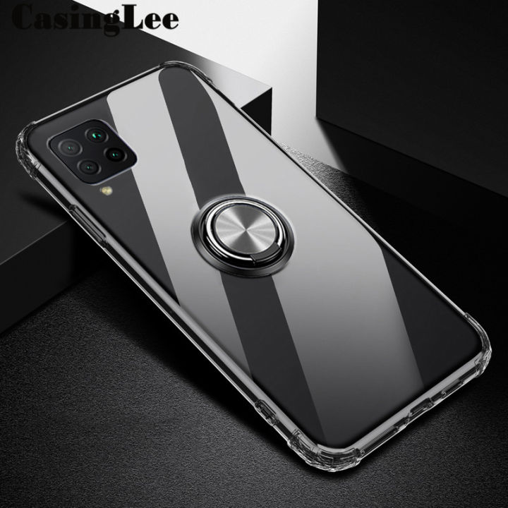 Protect Cover For Samsung Galaxy M62 Case Clear Transparent Airbag Protector Shockproof Car Magnetic Holder Back Cover Samsung M62 Back Cover For girls and Boys