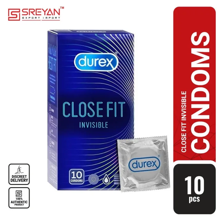 Durex Close Fit Invisible 49mm Small Better Fit Ultra Thin Condom - 10Pcs Pack