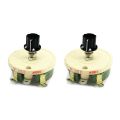 100 Ohm Potentiometer Rotary-2 x Rheostat-As shown.