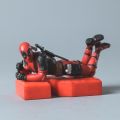 Disney Anime Deadpool Action Figure Sitting Posture Model Mini X-men Doll Decoration Plastic Collection Figurine Kids Toy Gift.