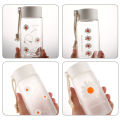 500Ml Small Daisy Transparent Plastic Water Bottles Water Bottle Portable Travel - water bottle. 