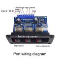 2X25W+50W 2.1 Channel Bluetooth 5.0 Subwoofer Class D Audio Amplifier Board Kit with DC Female+USB Cable+Remote Control.