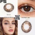 Freshlook Brown (Plano & Power)Color Contact Lens with kit box.1 pair Freshlook Colorblends Color contact lens For Eyemakeup/eyefashion. Frehlook Colorblensds Series #brown. 