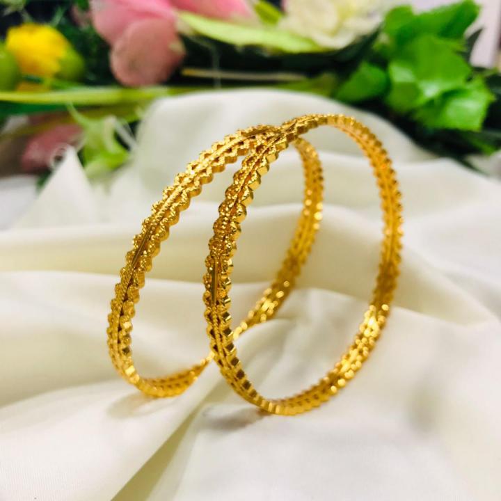 South Indian Gold Plated Bridal Toyoba Bangles Bracelet For Girls Pcs
