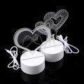 3D Plate LED Lamp Creative Night Lights Novelty Illusion Night Lamp Table Lamp Home Decorative Gift Jetting. 