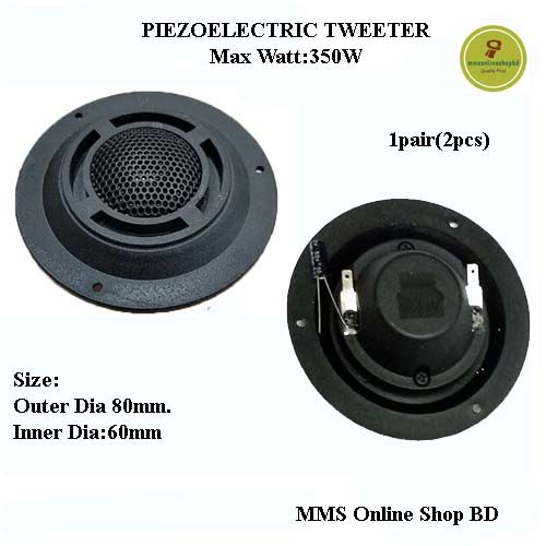 Tweeter 5Khz to 20Khz Piezoelectric Head Driver Loudspeaker Treble 1pair