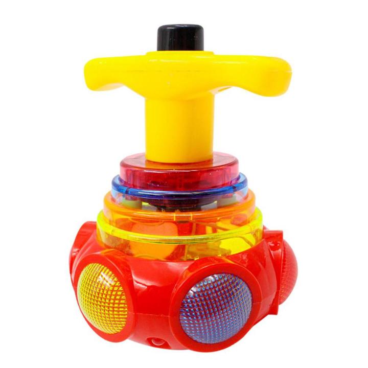Kids Spinning Toy With Lights & Music Spin Top Toy With Launcher Kids Light Up Spinning Tops Gyroscope UFO Spinner Toys