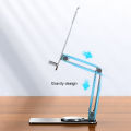 Baoer Cell Phone Stand Fully Adjustable Foldable Desktop Phone Holder Cradle Dock For Desk Bed Kitchen Home Office.