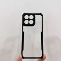 Honor X7c Back Cover Transparent Black Premium Quality Phone Case.