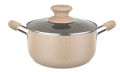Disnie 36cm Marble Coating  Nonstick Casserole With Cover -Brown. 