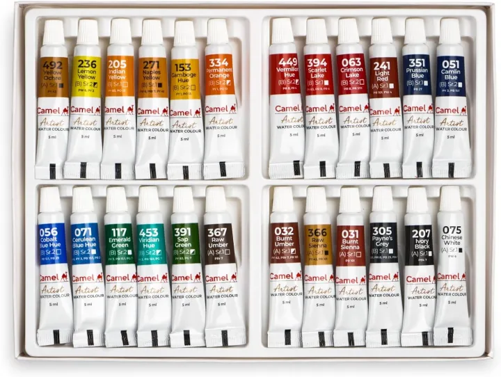 Camel%20Camlin%20Kokuyo%20Artist%20Water%20Color%20Tube%20-%2024%20Color%20x%205ml%20-%20Image%203