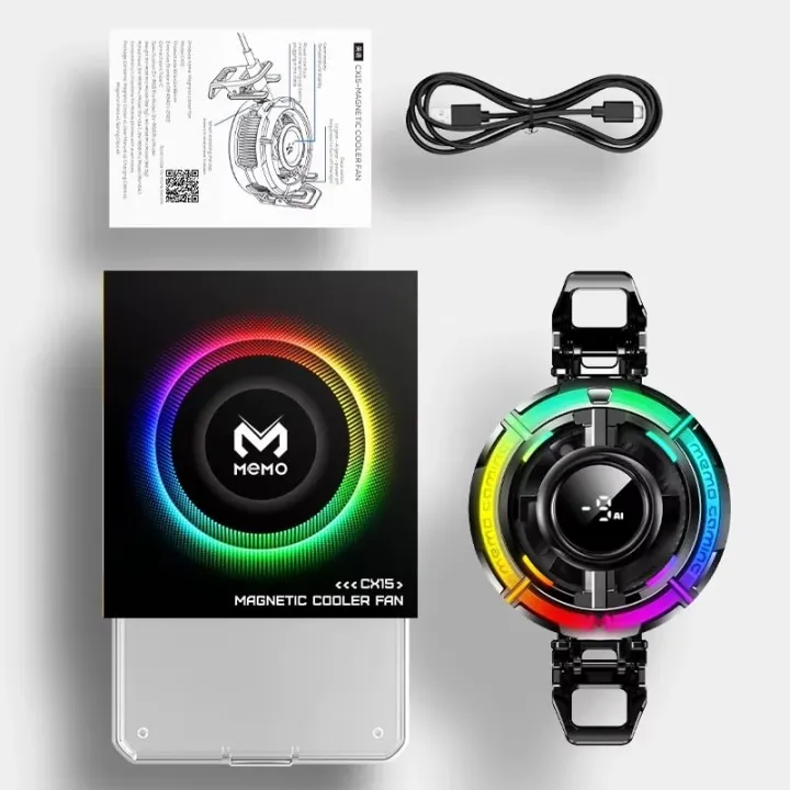For%20Memo%20CX15%20IceStorm%20Game%20Cooling%20Fan%20L1-5V%20Mode/AI%20Mode%20Phone%20Radiator%20Cooler%20with%20Central%20Temp%20Display%203%20Mode%20RGB(Rainbow,%20Breathing,Gradient)%20Cool%20Light%20-%20Image%202