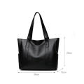 Solid Color Tote Bags Women's Fashion Bags Large Capacity Shoulder Bag Casual Tote Bags For Women PU Leather Handbags. 