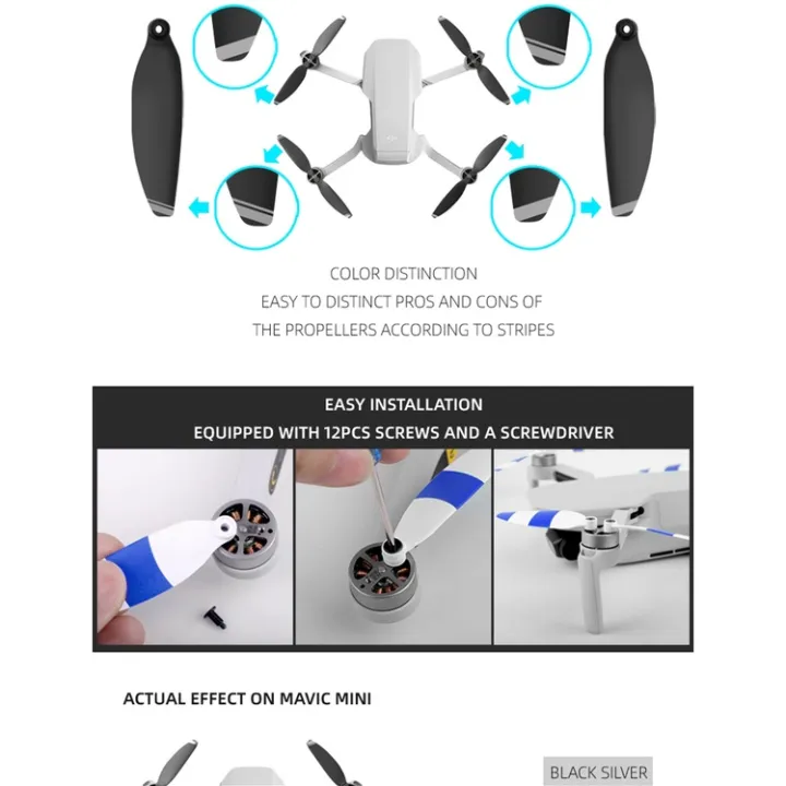 8pcs%20New%20DJI%20Mini%202%20Propeller%20for%20Mavic%20Mini%202/SE%204726%20Low%20Noise%20Easy%20to%20Install%20Props%20Replacement%20Blade%20In%20Stock%20-%20Image%208