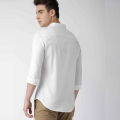 White Cotton Casual Shirt for Men.