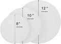 Round Canvas - 4,6,8,10,12 Inch Diameter (1of Each) - 100% Cotton, Primed White Blank Acid-Free Artist Shaped Canvases for Oil, Acrylic, Pouring Art & Decoration. 