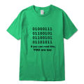 XIN YI Men's high quality 100% cotton cool programmer men T shirt funny 010101 men T shirt o-neck code men t-shirt tee shirts.
