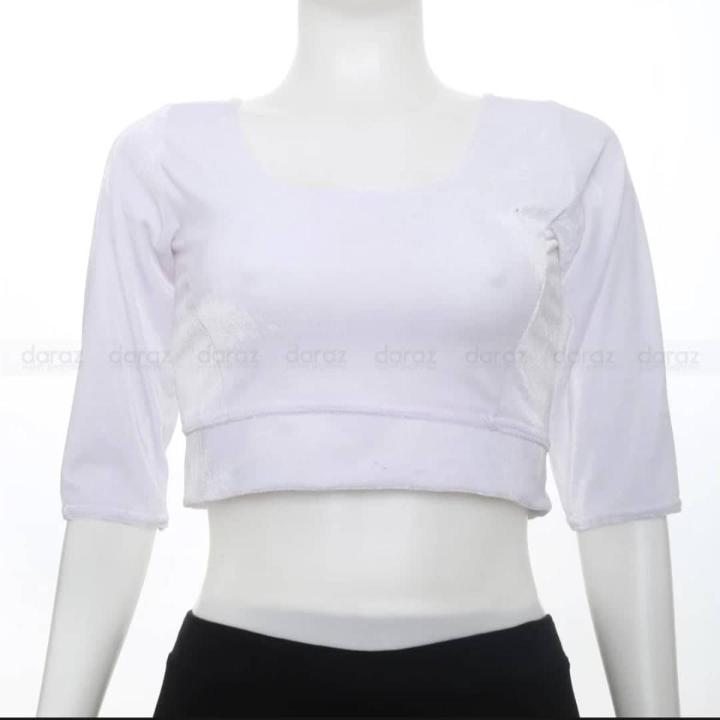 Indian Stylish Velvet Blouses Three Quarter Sleeves For Women.