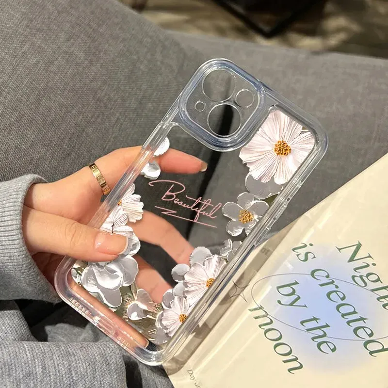 Oil painting Flower Case For Iphone 11 Funda For Iphone 11 14 13