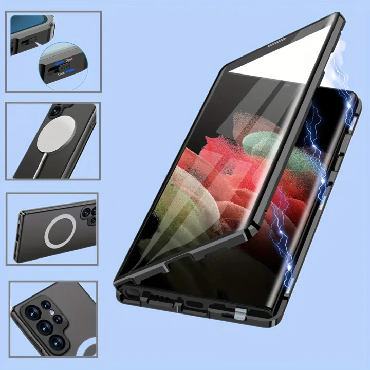Protective%20Case%20For%20Samsung%20S22%20Ultra/S23%20Ultra,%20Full%20Body%20360%20Protector%20Cover%20Front%20Back%20Phone%20Case,with%20Lens%20Protection%20And%20Screen%20Protection,with%20Magnetic%20And%20Support%20Wireless%20Charging%20-%20Image%202