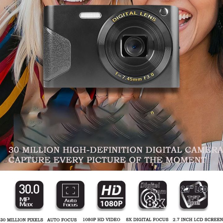 C8%204K%202.7-inch%20LCD%20Screen%20HD%20Digital%20Camera%20Retro%20Camera,Version:%2048W%20Upgraded%20Version%20Black%20-%20Image%203