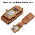 Mobile Phone Holster Waist Bag Leather Belt Clip Holster Cell Phone Pouch Card Holder Case With Belt Clip Holster Wallet. 