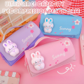 School Supplies Stationery Aesthetic Pencil Bag Cute Decompression Toys Stationary Pouch Cases Girls Waterproof Accessories.