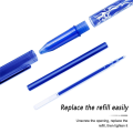 Erasable Ballpoint Pen 12 Pcs Blue Eraser Pen 0.5mm Refillable Eraser Pen Durable in Use.