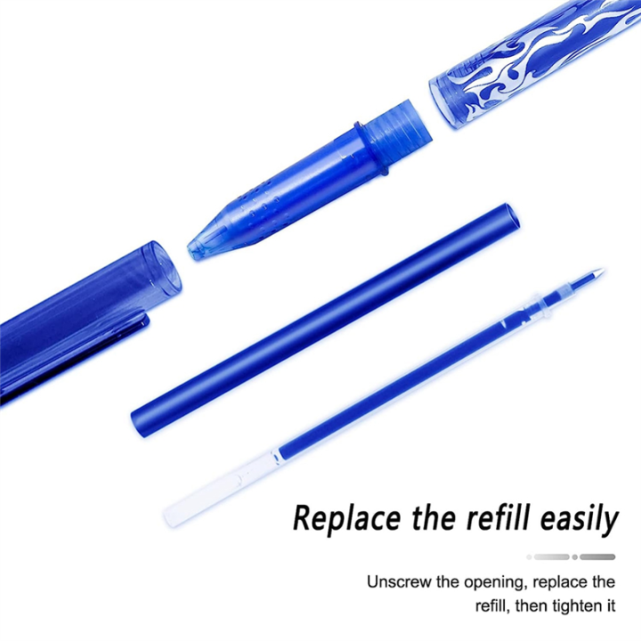 Erasable%20Ballpoint%20Pen%2012%20Pcs%20Blue%20Eraser%20Pen%200.5mm%20Refillable%20Eraser%20Pen%20Durable%20in%20Use%20-%20Image%203