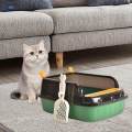 Open Top Pet Litter Tray Cat Sand Box Cats Litter Container Cat Litter Basin. 