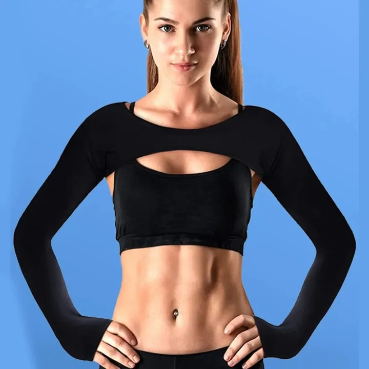 One%20Piece%20Long%20Sleeved%20Ladies%20Top%20Cropped%20Cape%20Arm%20Cover%20Sunscreen%20Long%20Sleeve%20Cardigan%20Women%20Plain%20Shrug%20Sport%20Arm%20Sleeve%20-%20Image%206