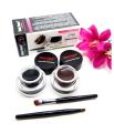 2 in 1 Gel Eyeliner Set, Waterproof Matte Smudge-proof Eye Liner with Brushes - Makeup Gift Kit. 