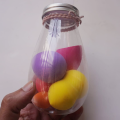 6pcs Beauty Blender Makeup Puff Set With Bottle_Puff Makeup Sponge in Bottle- Puff Make up Foundation Makeup Sponge Pack with Transparent Box. 