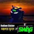 Bike Radium Sticker - SWAG / Glow in the dark ( Waterproof & Premium quality)/ Bike Sticker Gallery. 