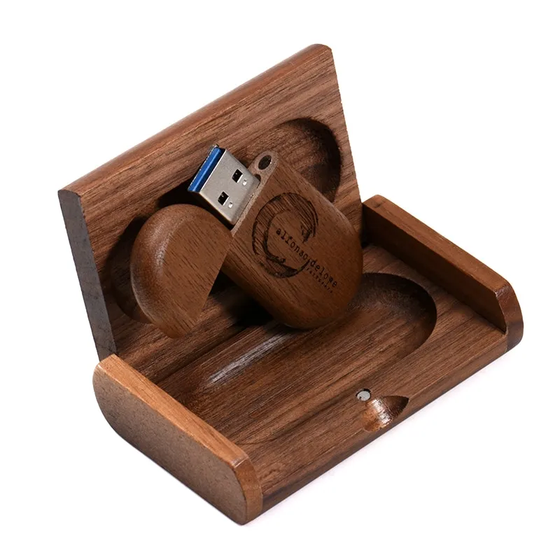 thumbnail image 2 of Free Custom Logo Wood Gift Box USB 2.0 Flash Drive – 64GB Real Capacity, JASTER 2 of 3