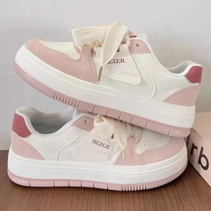Kawaii%20Canvas%20Casual%20Sneakers%20for%20Women,%20Comfortable%20Knitted%20Upper,%20PVC%20Outsole,%20Size%2036-40,%20Pink%20and%20White%20-%20Image%205