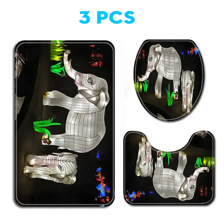 Make%20you%20feel%20comfortable45x75cm%20Black%20elephant%20Shower%20Curtain%20Waterproof%20Bathroom%20Bath%20Mat%20Set%20Rug%20Toilet%20Lid%20-%20Image%203