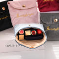 Vintage embroidery lipstick envelope small portable velvet cosmetic bag aunt towel sanitary napkin storage bag manufacturer wholesale. 