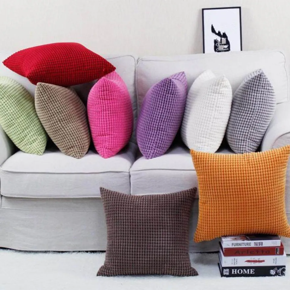 Hot Cushion Cover Corduroy Throw Pillow Case Sofa Hotel Home Decor