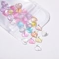 1Bag 3D Transparent Love Heart Charm For Nail Art Decoration Clear Resin Nail Charms Rhinestone Jewelry for Manicure Accessories. 