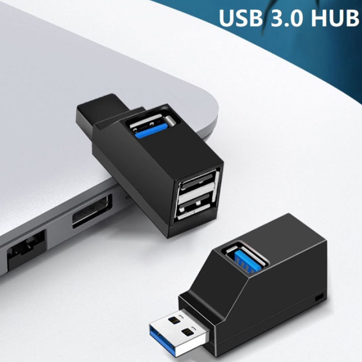 Wireless USB 3.0 HUB Adapter Extender Mini Splitter Box 3 Ports U Disk Reader
