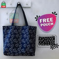 TAG Lifestyle Canvas Tote Bag/Fashionable Top Handle Bag Off White Color with Zipper for girls For University/College/Trendy Fashionable Women with free pouch.