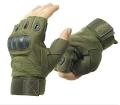 Motorcycle Gloves Half Finger Army Green  Hand Gloves For Bike. 
