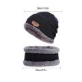 Winter Beanies balaclava Knit Neck Warmer Hats Men Women Beanies Fleece Wool Liner Thick Hat Scarf Sets. 