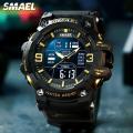 SMAEL Dual Time Digital Watch For Men Fashion Sport Watches Waterproof Chronograph Electronic Wristwatch Auto Date Alarm 8049. 