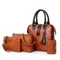 New 4pcs/Set High Quality Ladies Handbags Female PU Leather Shoulder Messenger Bags Women Composite Bags Tote Bag bolsa feminina. 